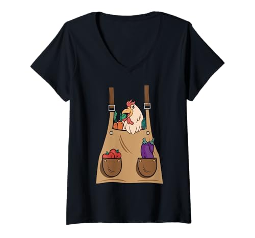 Damen Halloween Landwirt Kostüm Bauernhof Leben Karriere Tag T-Shirt mit V-Ausschnitt Damen Halloween Landwirt Kostüm Bauernhof Leben Karriere Tag T-Shirt mit V-Ausschnitt von InGENIUS DIY Lazy Halloween Kostüm Shirts & Gifts