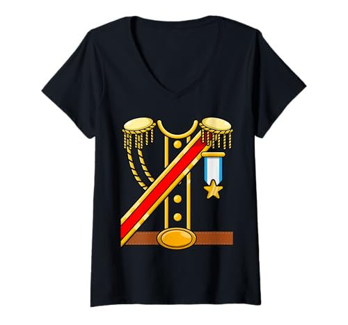 Damen Halloween Prinz Charming Lazy Kostüm Easy Funny Kinder T-Shirt mit V-Ausschnitt Damen Halloween Prinz Charming Lazy Kostüm Easy Funny Kinder T-Shirt mit V-Ausschnitt von InGENIUS DIY Lazy Halloween Kostüm Shirts & Gifts