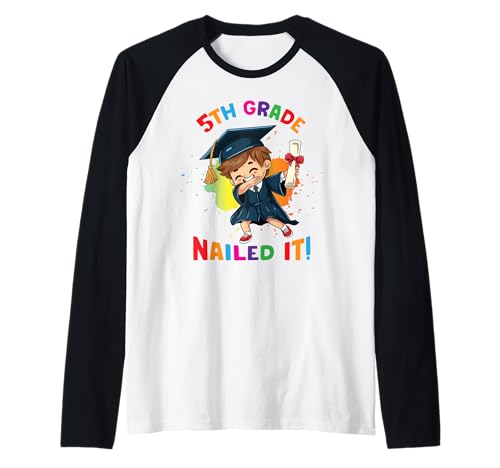 5th Grade Graduation Dabbing Boy Class Nailed it Grad Kids Raglan 5th Grade Graduation Dabbing Boy Class Nailed it Grad Kids Raglan von InGENIUS Dabbing Graduation Shirts & Geschenke
