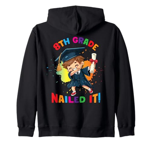 8. Klasse Graduierung Dabbing Boy Class Nailed it Grad Kids Kapuzenjacke von InGENIUS Dabbing Graduation Shirts & Geschenke