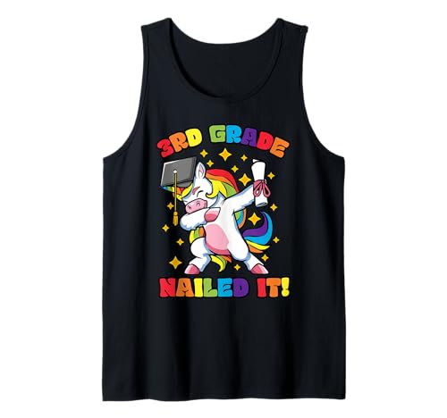 3. Klasse Graduation Dabbing Unicorn Klasse Nailed es Kinder Tank Top von InGENIUS Dabbing Unicorn Graduation Shirts & Gifts