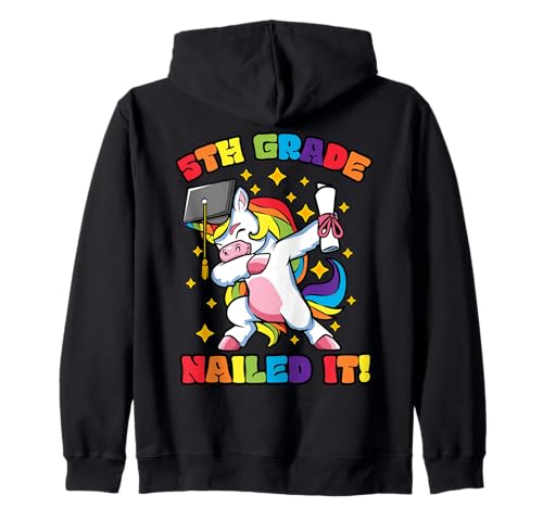 5th Grade Graduation Dabbing Unicorn Class Nailed it Kids Kapuzenjacke von InGENIUS Dabbing Unicorn Graduation Shirts & Gifts