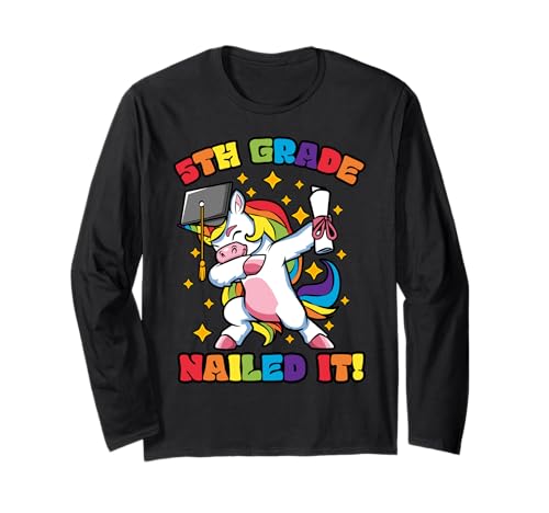 5th Grade Graduation Dabbing Unicorn Class Nailed it Kids Langarmshirt 5th Grade Graduation Dabbing Unicorn Class Nailed it Kids Langarmshirt von InGENIUS Dabbing Unicorn Graduation Shirts & Gifts