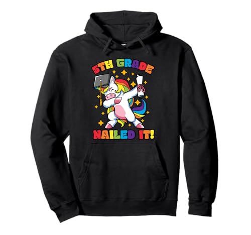 5th Grade Graduation Dabbing Unicorn Class Nailed it Kids Pullover Hoodie von InGENIUS Dabbing Unicorn Graduation Shirts & Gifts