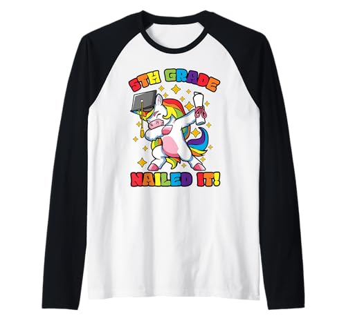 5th Grade Graduation Dabbing Unicorn Class Nailed it Kids Raglan 5th Grade Graduation Dabbing Unicorn Class Nailed it Kids Raglan von InGENIUS Dabbing Unicorn Graduation Shirts & Gifts