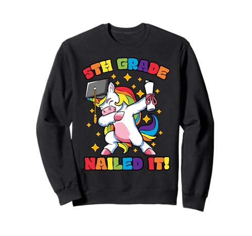 5th Grade Graduation Dabbing Unicorn Class Nailed it Kids Sweatshirt von InGENIUS Dabbing Unicorn Graduation Shirts & Gifts