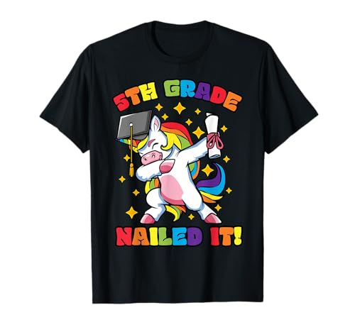 5th Grade Graduation Dabbing Unicorn Class Nailed it Kids T-Shirt von InGENIUS Dabbing Unicorn Graduation Shirts & Gifts