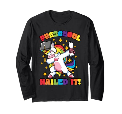 Preschool Graduation Dabbing Unicorn Class Nailed it Kids Langarmshirt Preschool Graduation Dabbing Unicorn Class Nailed it Kids Langarmshirt von InGENIUS Dabbing Unicorn Graduation Shirts & Gifts
