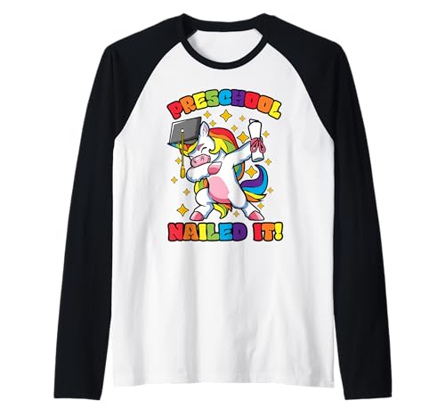 Preschool Graduation Dabbing Unicorn Class Nailed it Kids Raglan Preschool Graduation Dabbing Unicorn Class Nailed it Kids Raglan von InGENIUS Dabbing Unicorn Graduation Shirts & Gifts