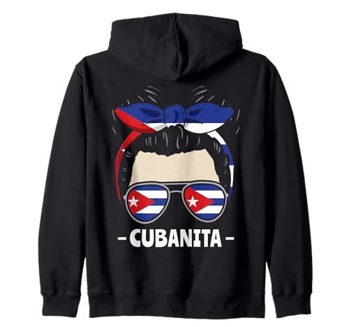 Cubanita Kubanisches Mädchen Unordentliches Brötchen Kapuzenjacke von InGENIUS Hispanic Heritage Hemden & Geschenke
