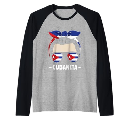 Cubanita Kubanisches Mädchen Unordentliches Brötchen Raglan von InGENIUS Hispanic Heritage Hemden & Geschenke