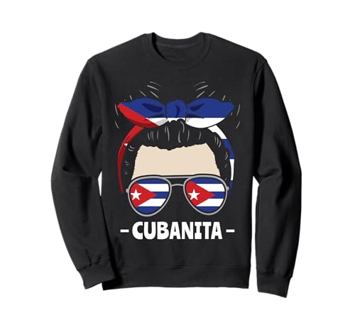 Cubanita Kubanisches Mädchen Unordentliches Brötchen Sweatshirt von InGENIUS Hispanic Heritage Hemden & Geschenke