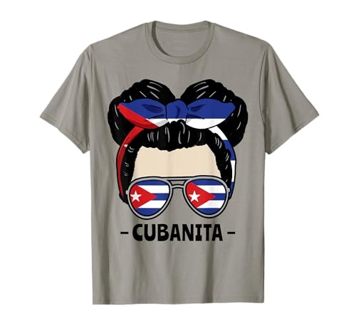 Cubanita Kubanisches Mädchen Unordentliches Brötchen T-Shirt von InGENIUS Hispanic Heritage Hemden & Geschenke