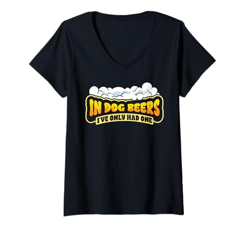 Damen Lustige Hundebiere Hatten nur einen Bierliebhaber-Tag T-Shirt mit V-Ausschnitt Damen Lustige Hundebiere Hatten nur einen Bierliebhaber-Tag T-Shirt mit V-Ausschnitt von InGENIUS Hund Bierliebhaber Shirts & Geschenke