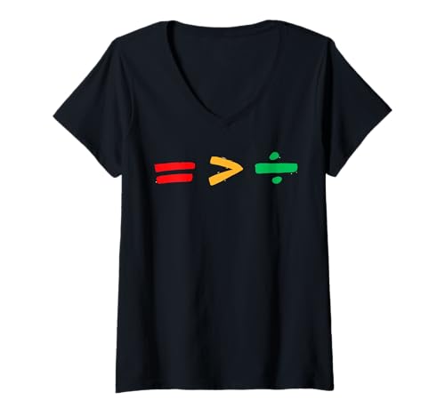 Damen Juneteenth Gleichheit Größer als Teilung Gleiche T-Shirt mit V-Ausschnitt von InGENIUS Juneteenth Shirts & Geschenke