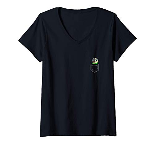 Damen Kakapo-Taschentier Lustige Grüne Eule Papagei-Vogel Kakapos T-Shirt mit V-Ausschnitt von InGENIUS Kakapo-Vogelliebhaber Papageiengeschenke