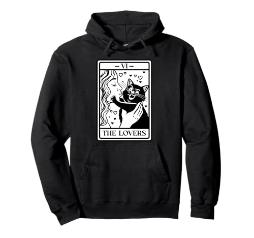 Tarotkartenliebhaber Schwarze Katze Humor Lustige Katze Mama Pullover Hoodie von InGENIUS Katze Tarot Karten Shirts & Geschenke