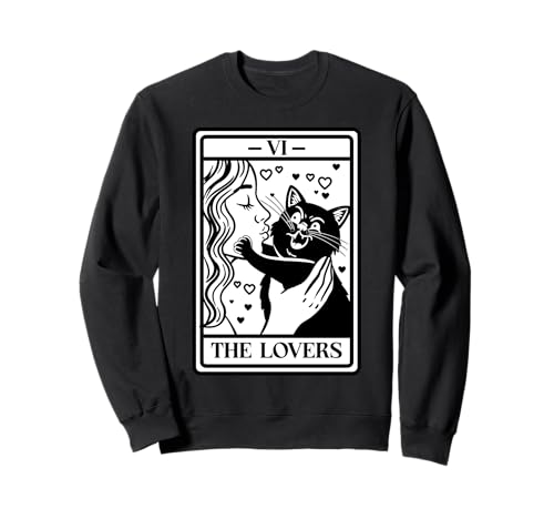 Tarotkartenliebhaber Schwarze Katze Humor Lustige Katze Mama Sweatshirt Tarotkartenliebhaber Schwarze Katze Humor Lustige Katze Mama Sweatshirt von InGENIUS Katze Tarot Karten Shirts & Geschenke
