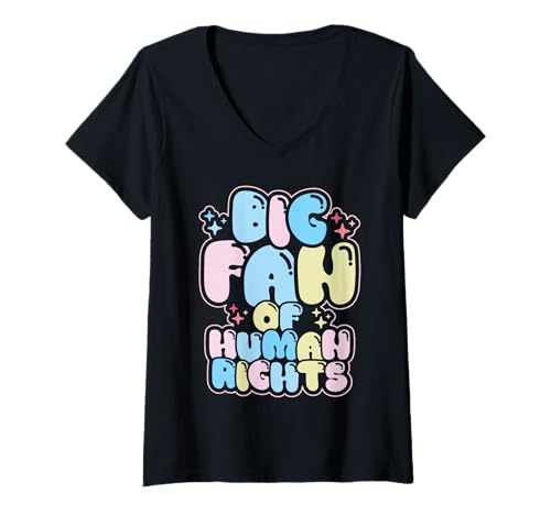 Damen Gleichberechtigung Big Fan Menschenrechte Gleichberechtigter T-Shirt mit V-Ausschnitt Damen Gleichberechtigung Big Fan Menschenrechte Gleichberechtigter T-Shirt mit V-Ausschnitt von InGENIUS LGBT Shirts & Geschenke