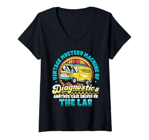 Damen Lab Week Mystery Machine of Diagnostics von Lab Funny gelöst T-Shirt mit V-Ausschnitt von InGENIUS Lab Week Shirts & Geschenke