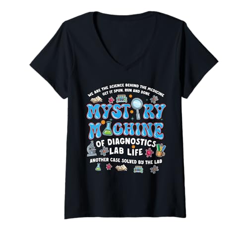 Damen Lab Week Mystery Machine of Diagnostics von Lab Funny gelöst T-Shirt mit V-Ausschnitt Damen Lab Week Mystery Machine of Diagnostics von Lab Funny gelöst T-Shirt mit V-Ausschnitt von InGENIUS Lab Week Shirts & Geschenke