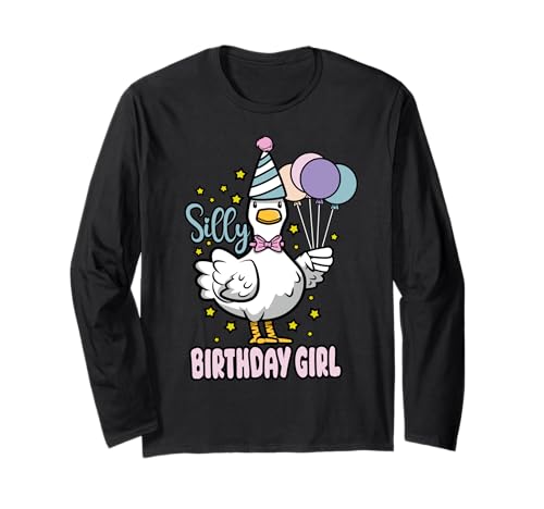Silly Geburtstag Mädchen Gans Silliest Party Familie Langarmshirt Silly Geburtstag Mädchen Gans Silliest Party Familie Langarmshirt von InGENIUS Lustige Gans Geburtstag Shirts & Gifts