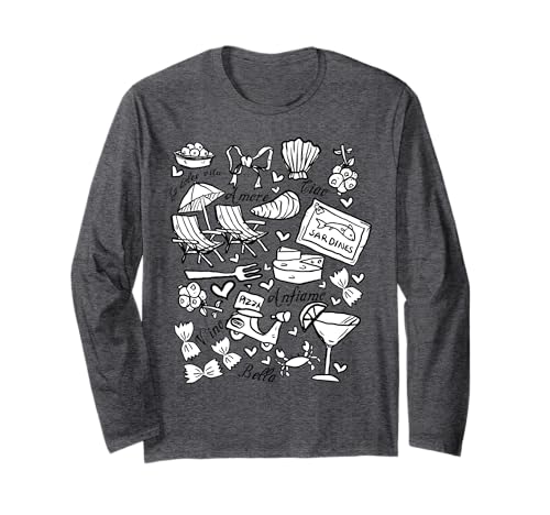 Italienischer Sommer Clean Girl Sardinen in Dosen Ästhetisch Langarmshirt von InGENIUS Lustige Italienische Sardinen Shirts