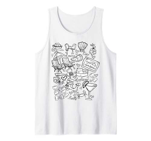 Italienischer Sommer Clean Girl Sardinen in Dosen Ästhetisch Tank Top von InGENIUS Lustige Italienische Sardinen Shirts