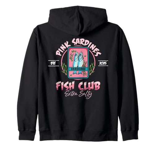 Pink Sardines Club Fischkonserven Salty Summer Girls Kapuzenjacke Pink Sardines Club Fischkonserven Salty Summer Girls Kapuzenjacke von InGENIUS Lustige Sardinen-Liebhaber Shirts & Gifts