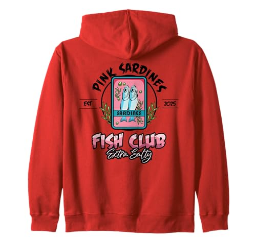 Pink Sardines Club Fischkonserven Salty Summer Girls Kapuzenjacke Pink Sardines Club Fischkonserven Salty Summer Girls Kapuzenjacke von InGENIUS Lustige Sardinen-Liebhaber Shirts & Gifts
