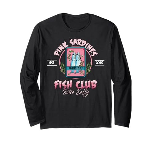 Pink Sardines Club Fischkonserven Salty Summer Girls Langarmshirt Pink Sardines Club Fischkonserven Salty Summer Girls Langarmshirt von InGENIUS Lustige Sardinen-Liebhaber Shirts & Gifts
