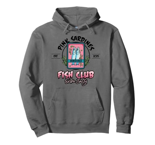 Pink Sardines Club Fischkonserven Salty Summer Girls Pullover Hoodie Pink Sardines Club Fischkonserven Salty Summer Girls Pullover Hoodie von InGENIUS Lustige Sardinen-Liebhaber Shirts & Gifts