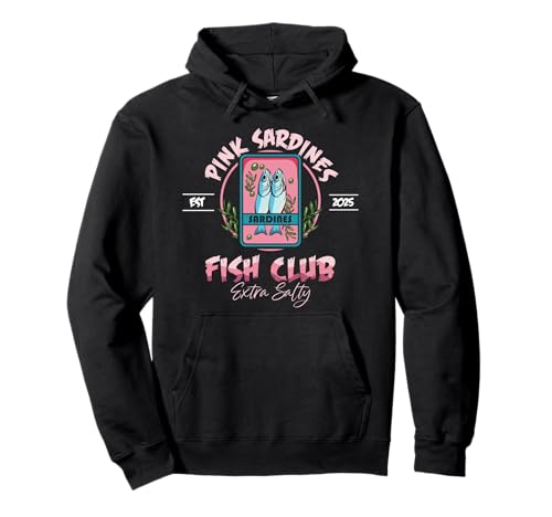 Pink Sardines Club Fischkonserven Salty Summer Girls Pullover Hoodie Pink Sardines Club Fischkonserven Salty Summer Girls Pullover Hoodie von InGENIUS Lustige Sardinen-Liebhaber Shirts & Gifts