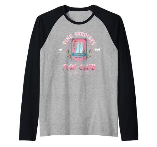 Pink Sardines Club Fischkonserven Salty Summer Girls Raglan Pink Sardines Club Fischkonserven Salty Summer Girls Raglan von InGENIUS Lustige Sardinen-Liebhaber Shirts & Gifts