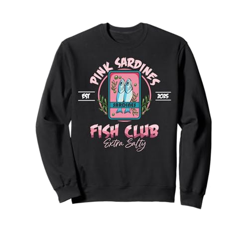 Pink Sardines Club Fischkonserven Salty Summer Girls Sweatshirt Pink Sardines Club Fischkonserven Salty Summer Girls Sweatshirt von InGENIUS Lustige Sardinen-Liebhaber Shirts & Gifts