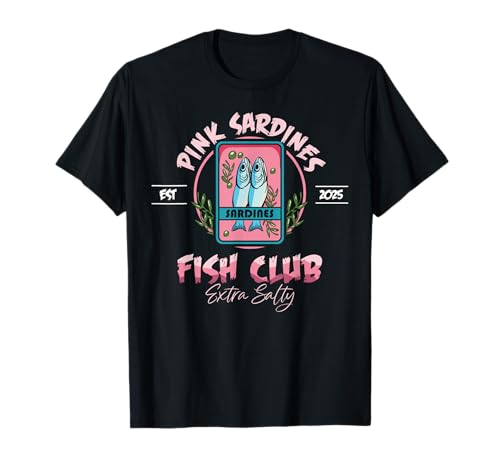 Pink Sardines Club Fischkonserven Salty Summer Girls T-Shirt Pink Sardines Club Fischkonserven Salty Summer Girls T-Shirt von InGENIUS Lustige Sardinen-Liebhaber Shirts & Gifts
