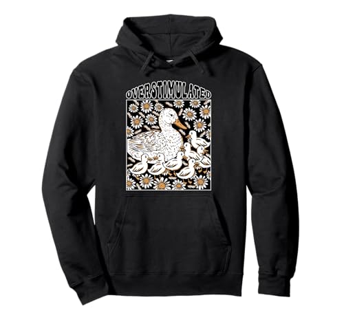 Cottagecore Duck Overstimulated Mama Mom Floral Mothers Day Pullover Hoodie von InGENIUS Mama Duck Hemden & Geschenke
