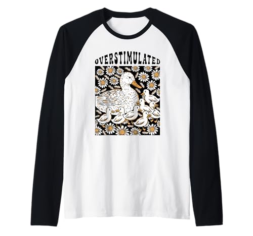 Cottagecore Duck Overstimulated Mama Mom Floral Mothers Day Raglan von InGENIUS Mama Duck Hemden & Geschenke