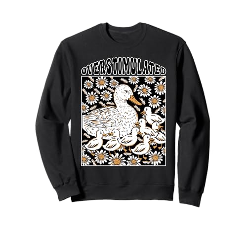 Cottagecore Duck Overstimulated Mama Mom Floral Mothers Day Sweatshirt von InGENIUS Mama Duck Hemden & Geschenke
