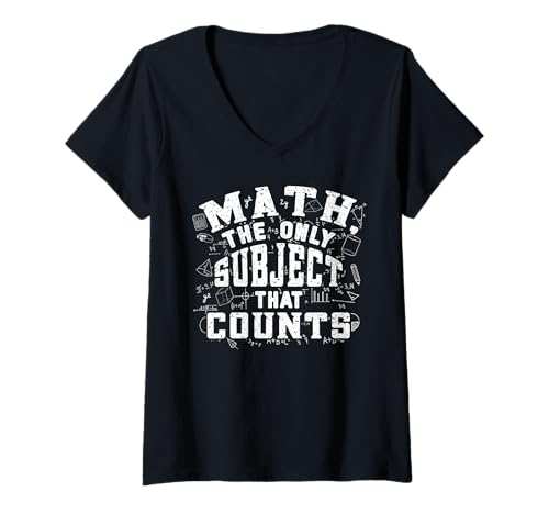 Damen Lustiger Mathe-Tag Einziges Fach, das zählt T-Shirt mit V-Ausschnitt Damen Lustiger Mathe-Tag Einziges Fach, das zählt T-Shirt mit V-Ausschnitt von InGENIUS Math Lover Shirts & Geschenke