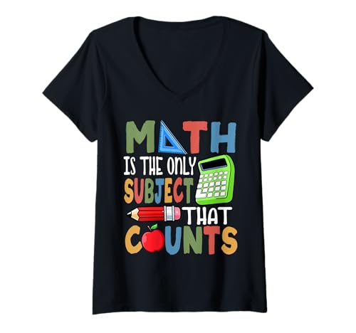 Damen Lustiger Mathe-Tag Einziges Fach, das zählt T-Shirt mit V-Ausschnitt Damen Lustiger Mathe-Tag Einziges Fach, das zählt T-Shirt mit V-Ausschnitt von InGENIUS Math Lover Shirts & Geschenke