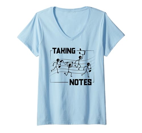 Damen Lustiger Musiklehrer, der Notizen Macht Musikalischer T-Shirt mit V-Ausschnitt Damen Lustiger Musiklehrer, der Notizen Macht Musikalischer T-Shirt mit V-Ausschnitt von InGENIUS Musiknoten Shirts & Geschenke