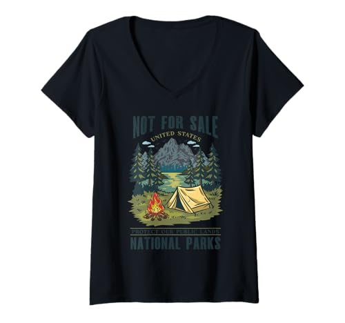 Damen Oldtimer-Nationalpark US schützt T-Shirt mit V-Ausschnitt von InGENIUS National Parks Hemden & Geschenke