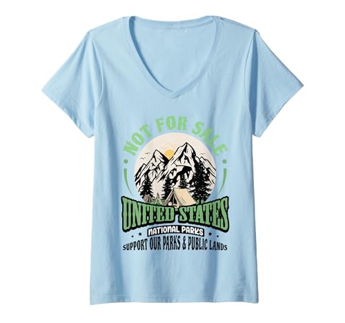 Damen Vintage US National Park Öffentliches T-Shirt mit V-Ausschnitt Damen Vintage US National Park Öffentliches T-Shirt mit V-Ausschnitt von InGENIUS National Parks Hemden & Geschenke