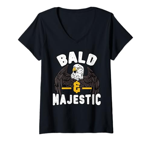 Damen Lustiger Weißkopfseeadler Majestätisch Alte Menschen Senior T-Shirt mit V-Ausschnitt Damen Lustiger Weißkopfseeadler Majestätisch Alte Menschen Senior T-Shirt mit V-Ausschnitt von InGENIUS Senor Citizen Hemden & Geschenke