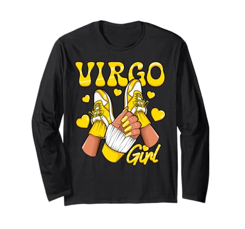 Jungfrau Mädchen Sneaker Schuhe August September Geburtstag Langarmshirt von InGENIUS Tierkreiszeichen