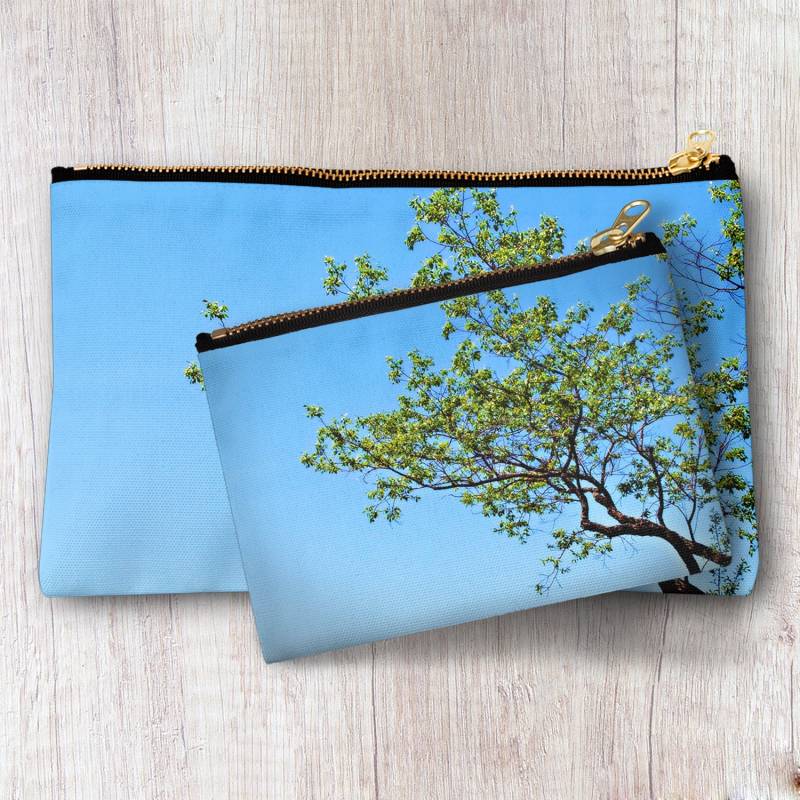 Baum Und Himmel Reißverschluss Tasche Reise Toilettentasche Kosmetik Zubehör Lagerung Make-Up Organizer Kupplung Personalisierte Brautjungfer Beste von InLightImagery