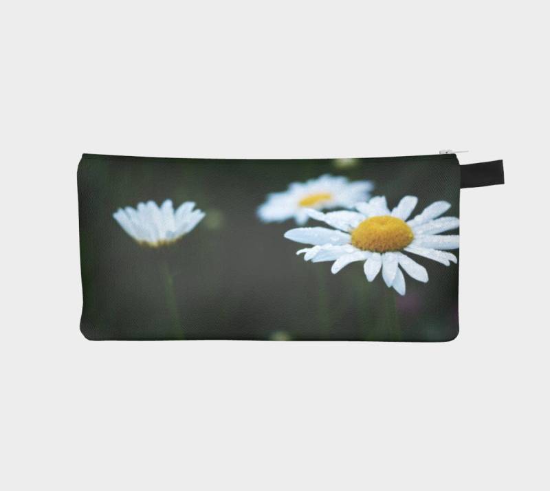 Gänseblümchen Blume Bleistift Fall, Floral Tasche, Make-Up-Tasche, Natur-Beutel, Kleine Reißverschluss-Beutel, Bleistift-Tasche, Kosmetiktasche von InLightImagery