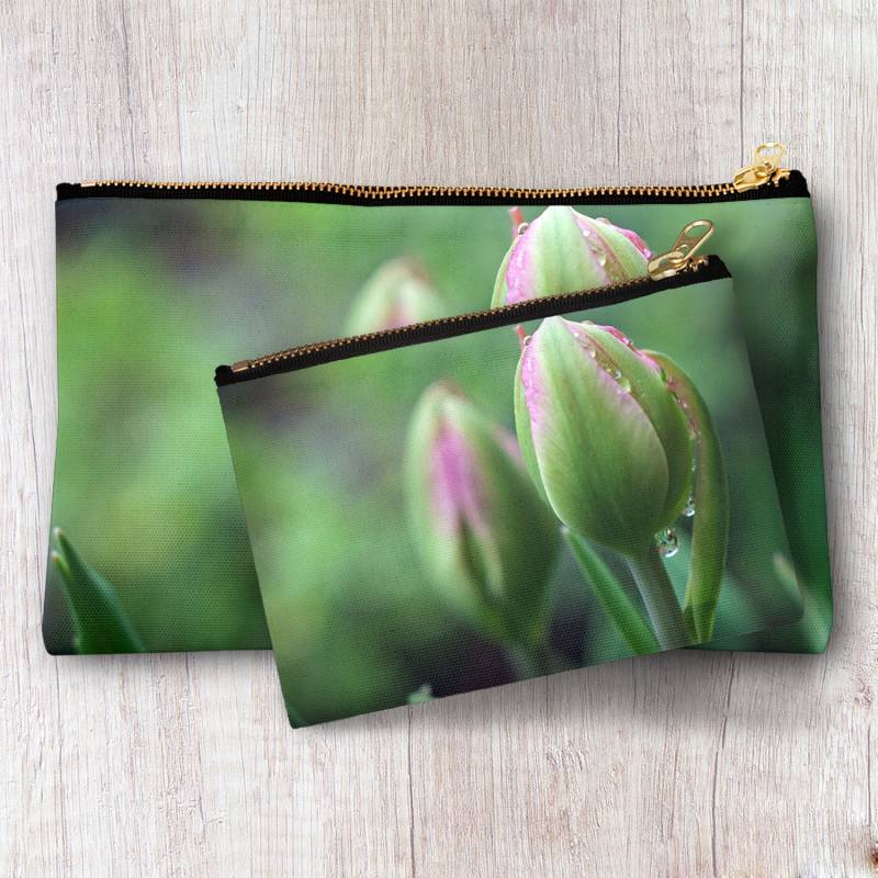 Tulpe Blume Reißverschluss Beutel Reise Toilettentasche Kosmetik Zubehör Lagerung Make-Up Organizer Kupplung Personalisierte Brautjungfer Beste von InLightImagery