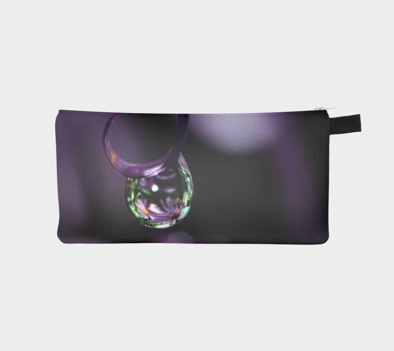 Wasser Tropfen Bleistift Fall, Lila Beutel, Bleistift-Beutel, Make-Up-Tasche, Natur-Beutel, Kleine Reißverschluss-Beutel, Bleistift-Tasche von InLightImagery